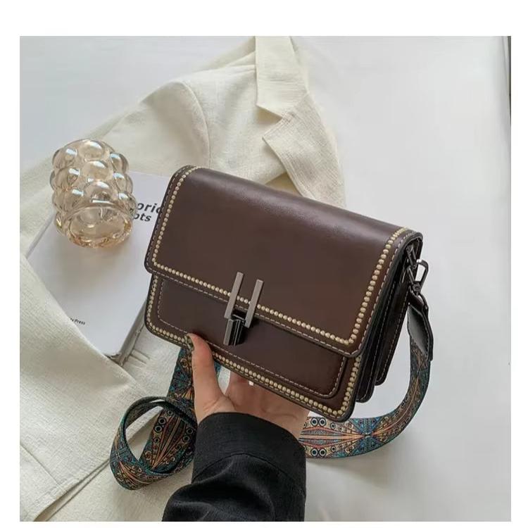 Maura | Elegant Square Crossbody Bag with Decorative Strap