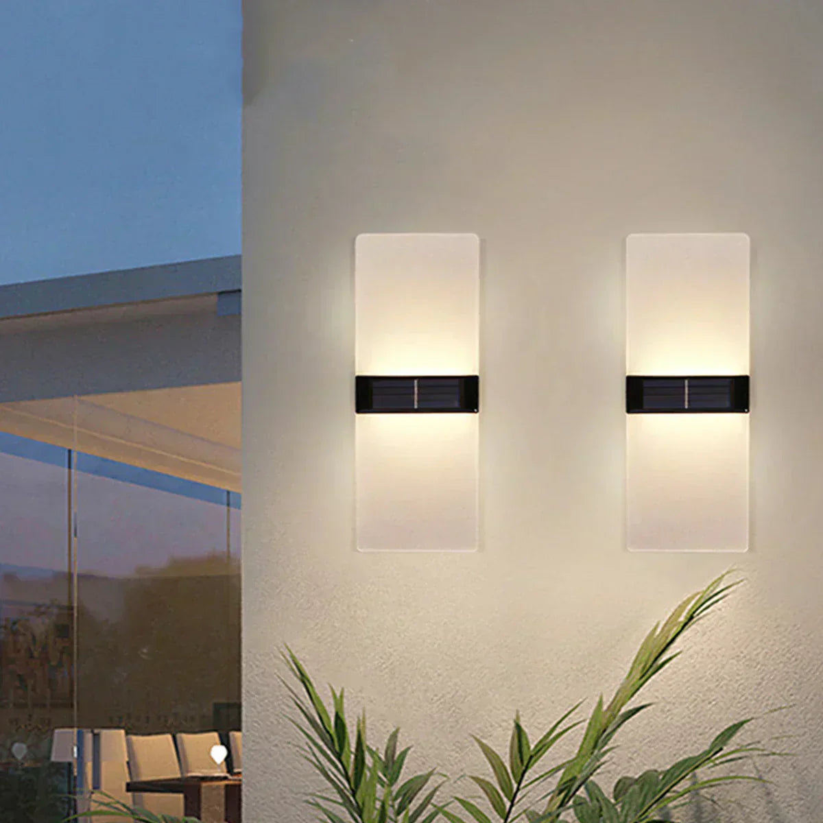 Solar Garden Lights - Modern Weather-Resistant Outdoor Wall Lamp-2