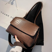Diane  | Elegant Crocodile Pattern Multi-Pocket Shoulder Bag