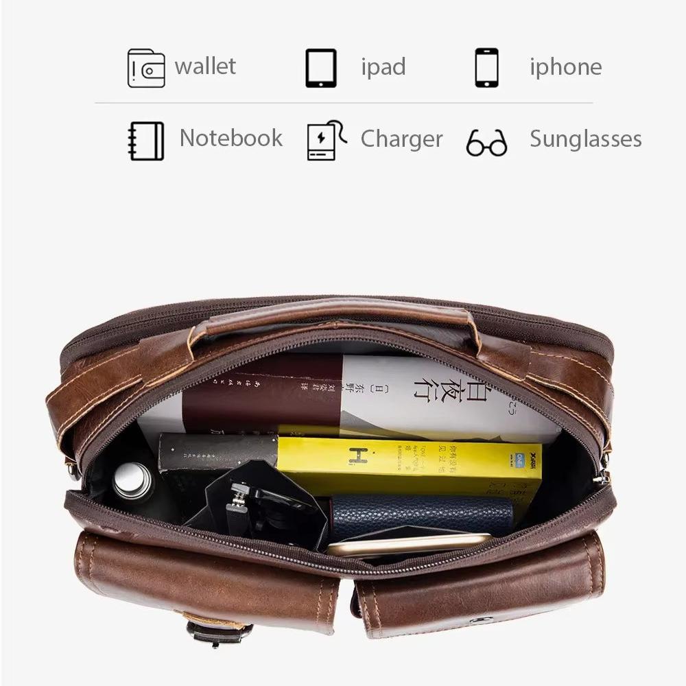 Justin | Classic Messenger Bag with Multi-Compartment Design
