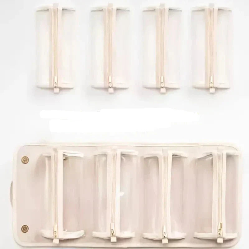 Luzille | Foldable Cosmetic Bag with Multiple Compartments for Hanging