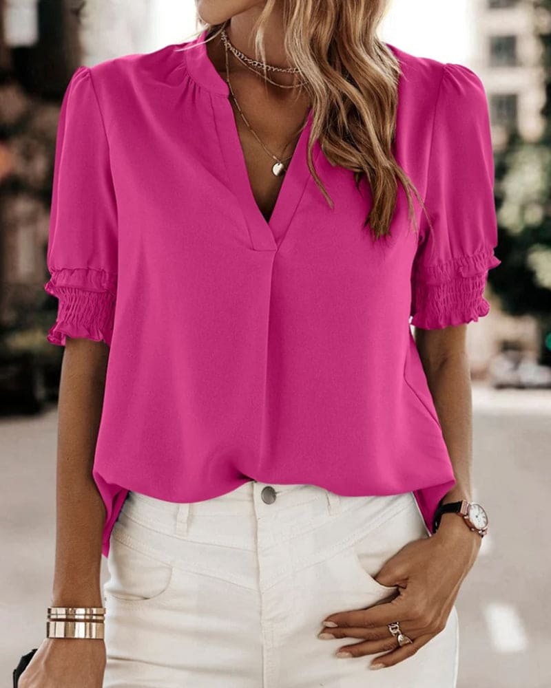 Flora | V-Neck Stylish Blouse