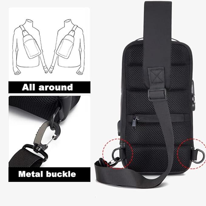 Cybil | Anti-Theft Crossbody Sling Bag with USB Charging Port