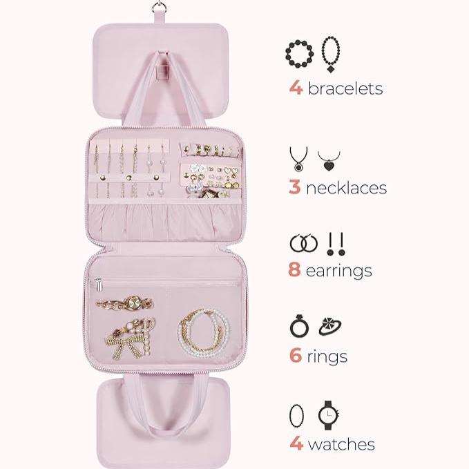Kenia | Travel cosmetic bag with makeup and toiletry items as well as jewelry organizer