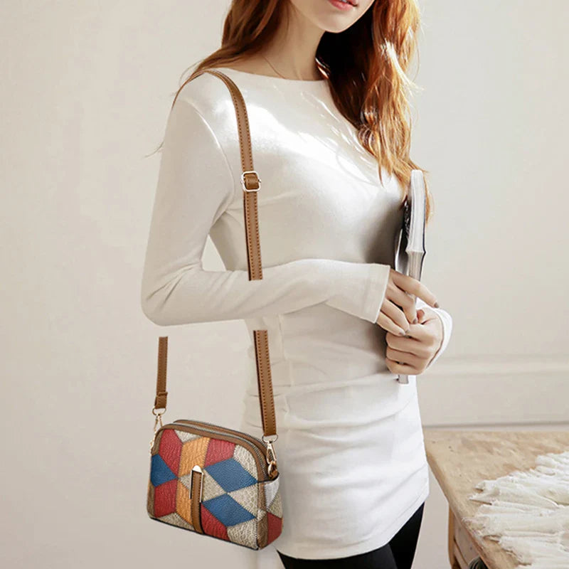 Lara | Geometric Pattern Crossbody Bag with Adjustable Strap