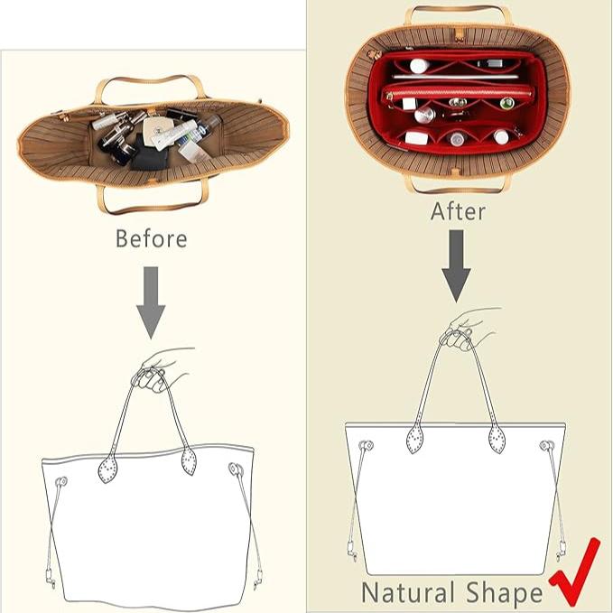 Kimber | Felt Insert Cosmetic Makeup Bag Travel Organizer