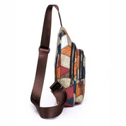 Nancy | Geometric Sling Bag with Multiple Zipper Pockets