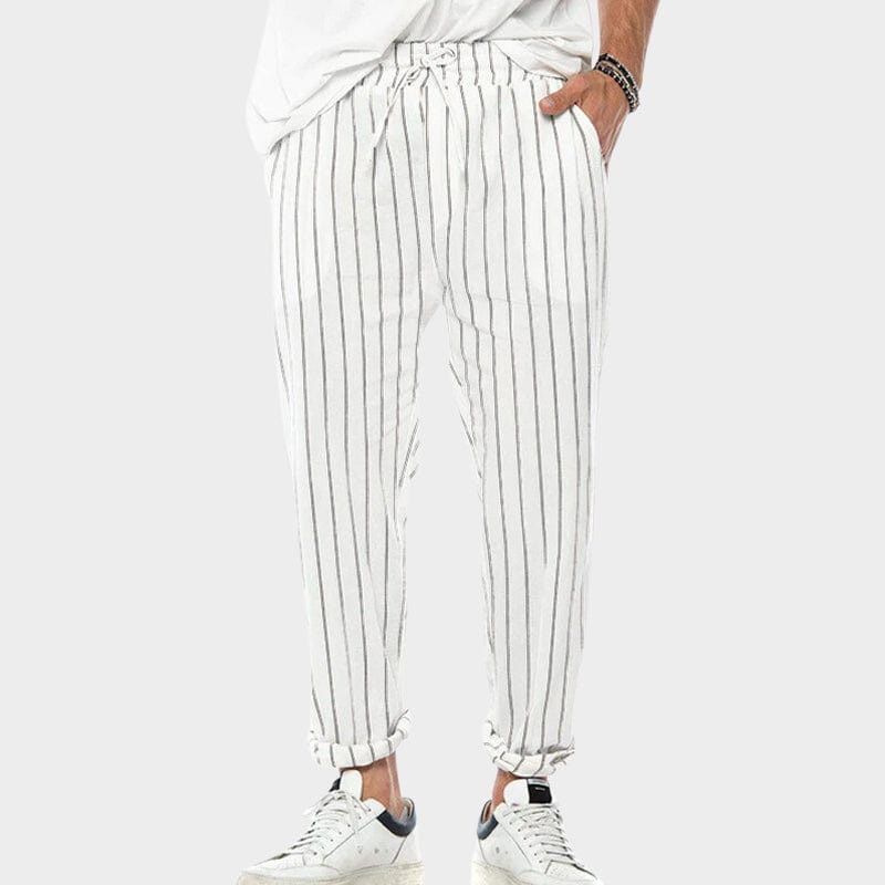 Trevors | Men's Casual Striped Drawstring Pants