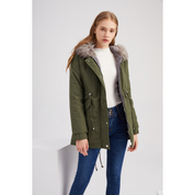Women's hood winter parka jacket | Warmth-3