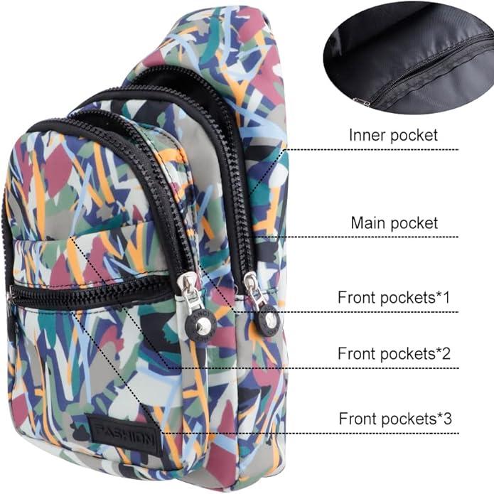 Gracie | Nylon Waterproof  Colorful Sling Bag
