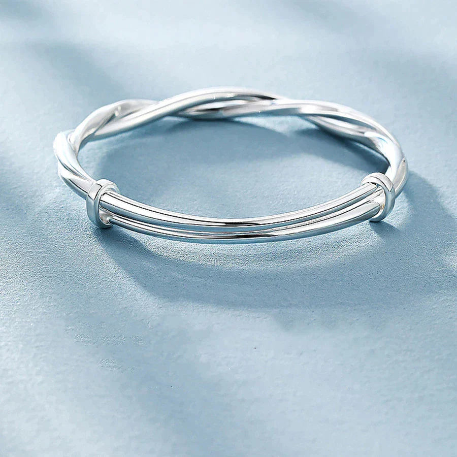 Graceful Glow | Intriguing Sterling Silver Bracelet