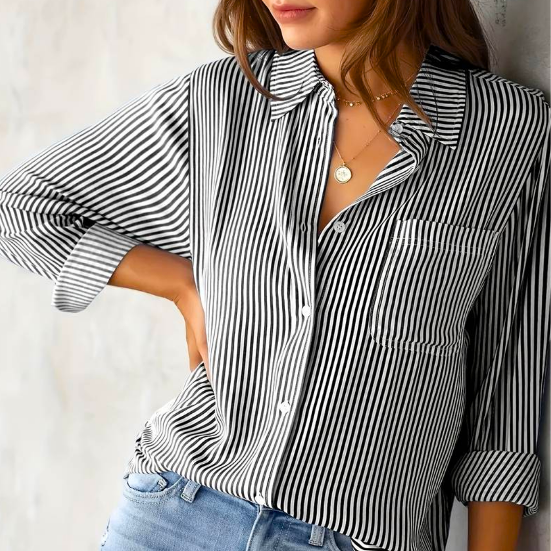 Olivia | Comfortable Classic Button Down Blouse