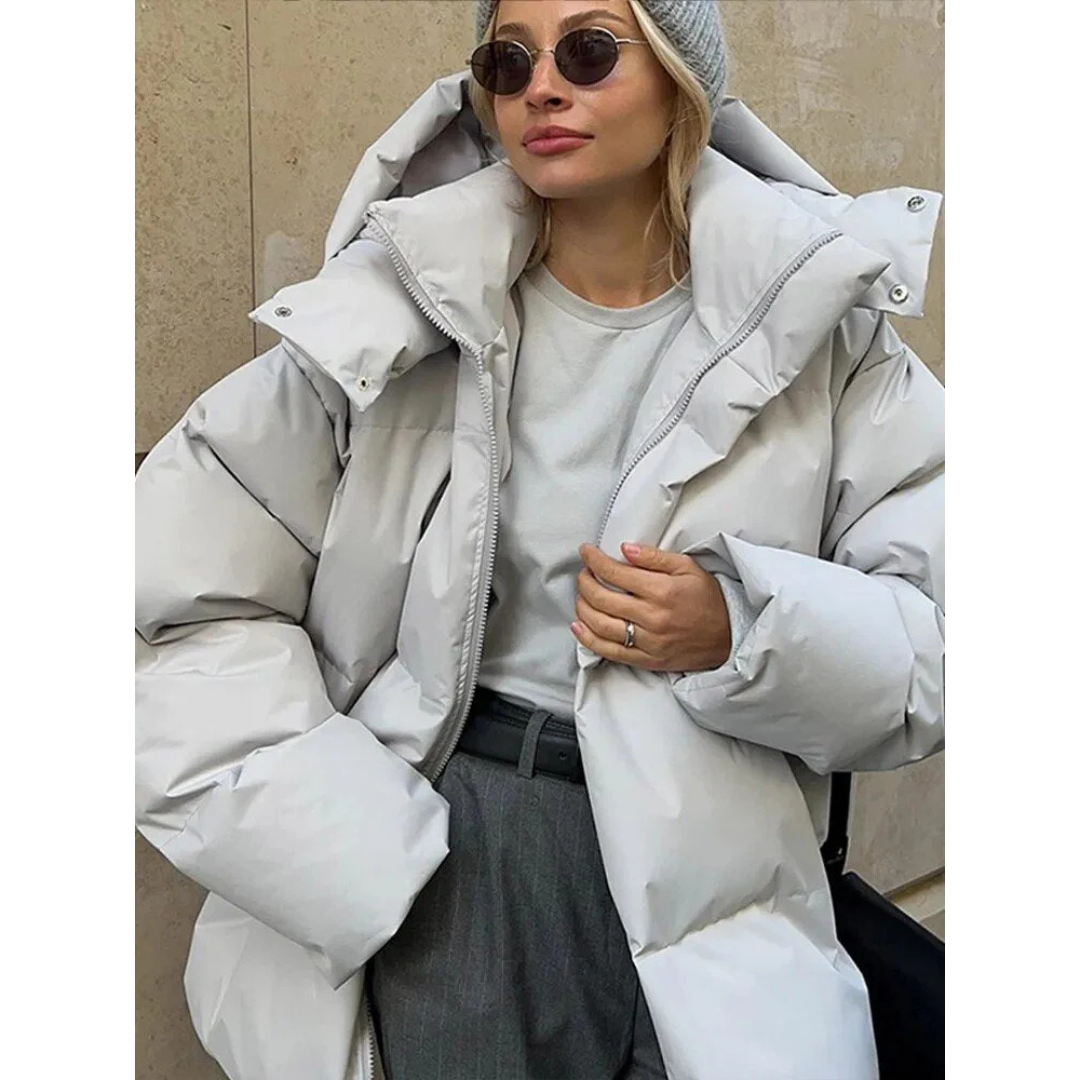 Stellianet | Women's buffer hooded jacket | Oversized-4