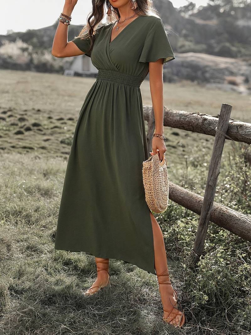 Hailey | Elegant V-neck Long Bohemian Dress