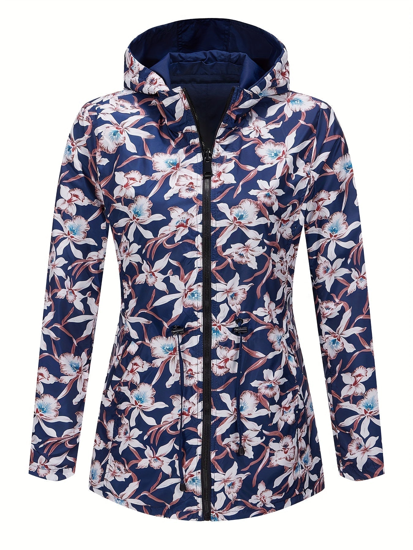 EVVA | Floral Print Summer Jacket with Hood