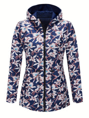 EVVA | Floral Print Summer Jacket with Hood