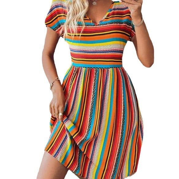 Lila |  Effortless Bohemian Style Mini Dress