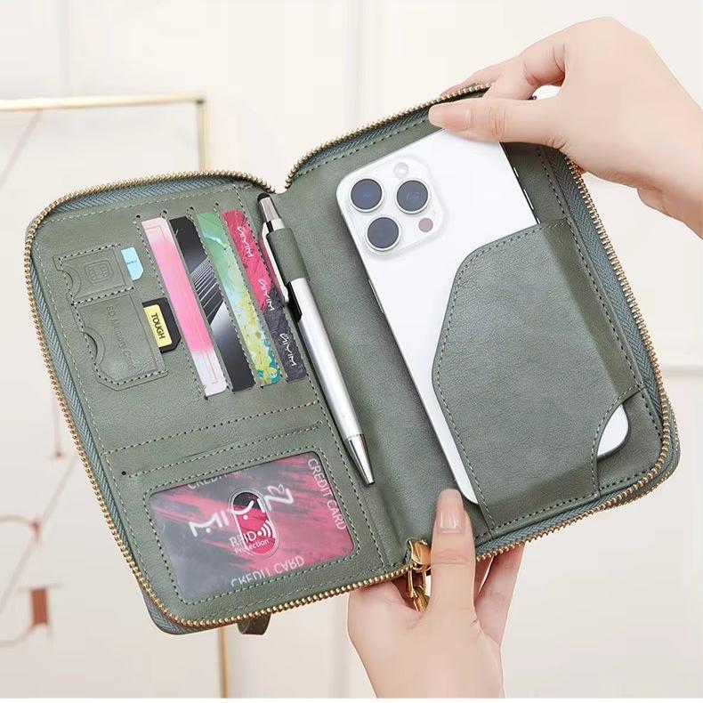 Valery | RFID-blocking passport holder with shoulder strap