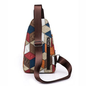 Nancy | Geometric Sling Bag with Multiple Zipper Pockets