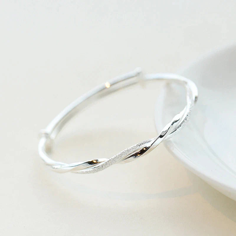 Graceful Glow | Intriguing Sterling Silver Bracelet