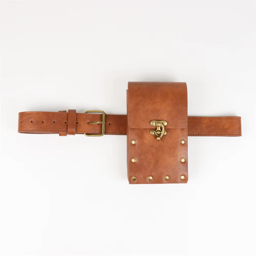 Casssandra | Stylish Boho Belt Bag with Secure Clasp and Rivet Detailing