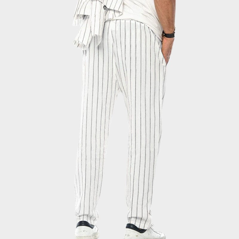 Trevors | Men's Casual Striped Drawstring Pants