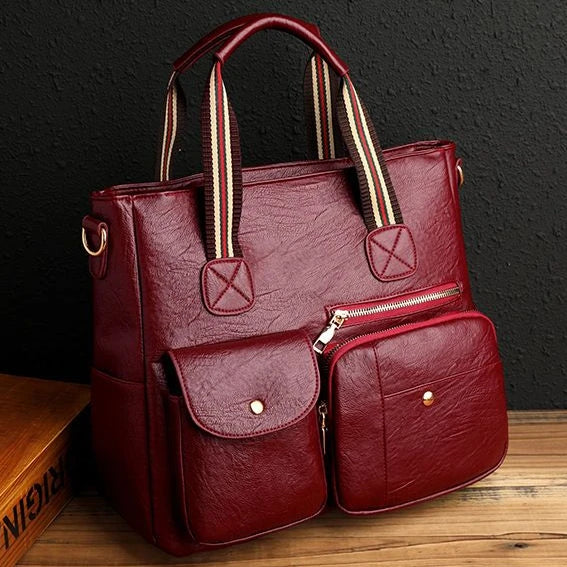 Janice | Multi-Pocket Stylish Tote Bag with Adjustable Strap