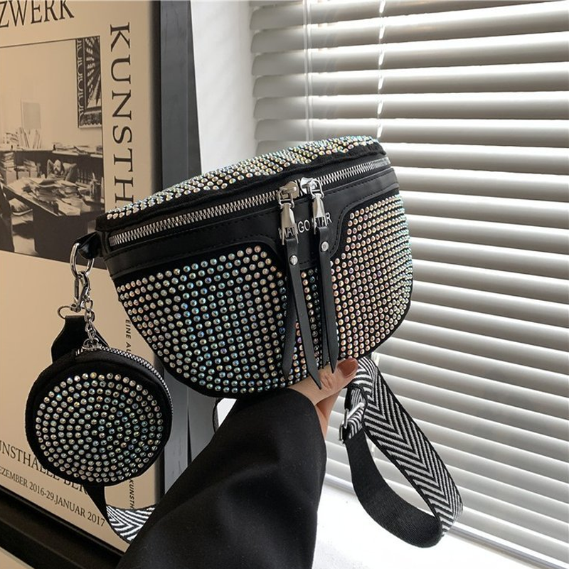Emily | Stylish Rhinestone Crossbody and Waist Bag for Trendy Outfits