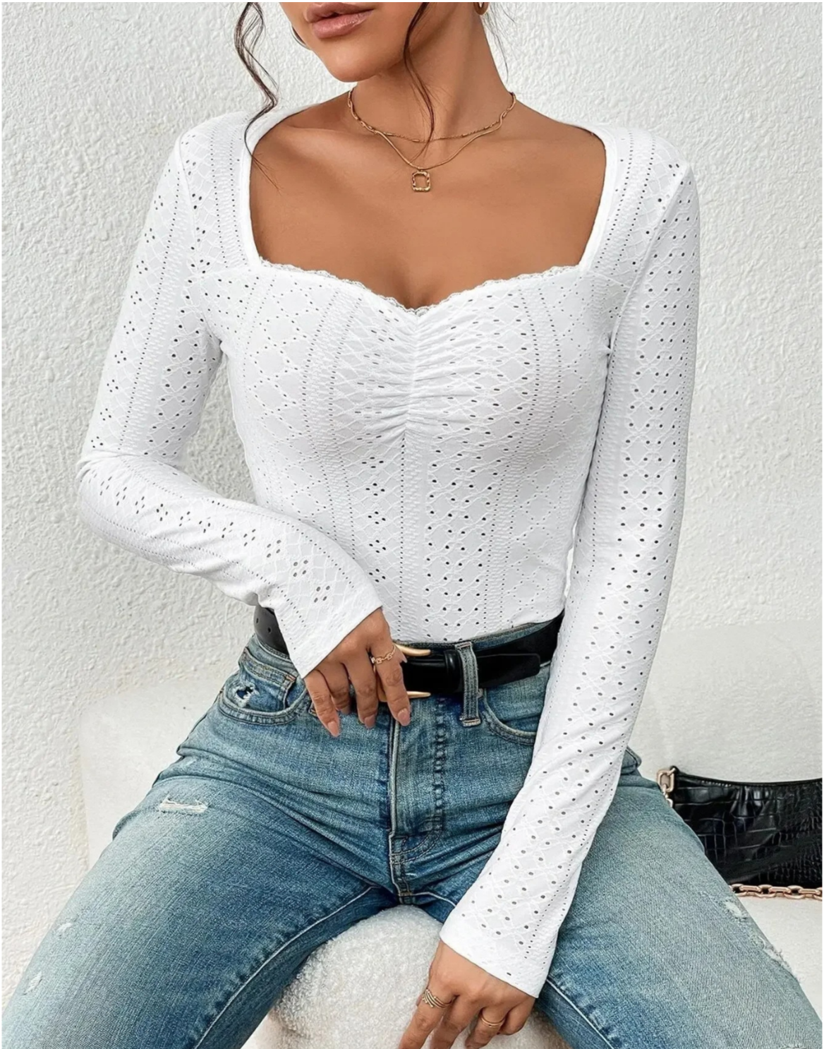 Jacky | Embroidered Long Sleeve Shirt