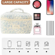 Meilani | Elegant Floral Quilted Cosmetic Bag