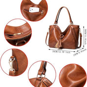 Clarisa | Elegant Tote Bag with Tassel Accent and Versatile Straps