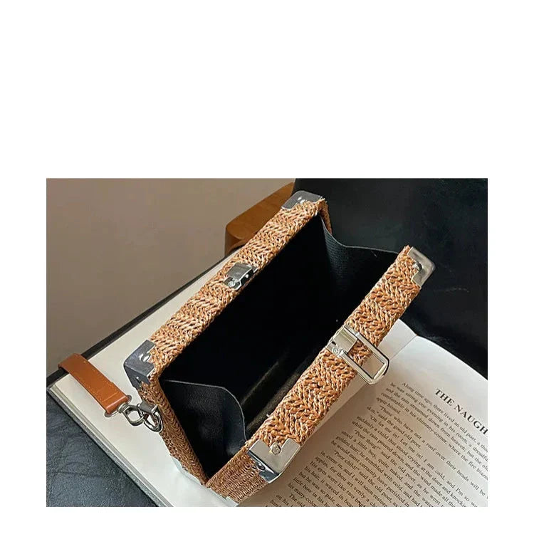 Rain | Trendy Crossbody Box Bag with Metallic Accents