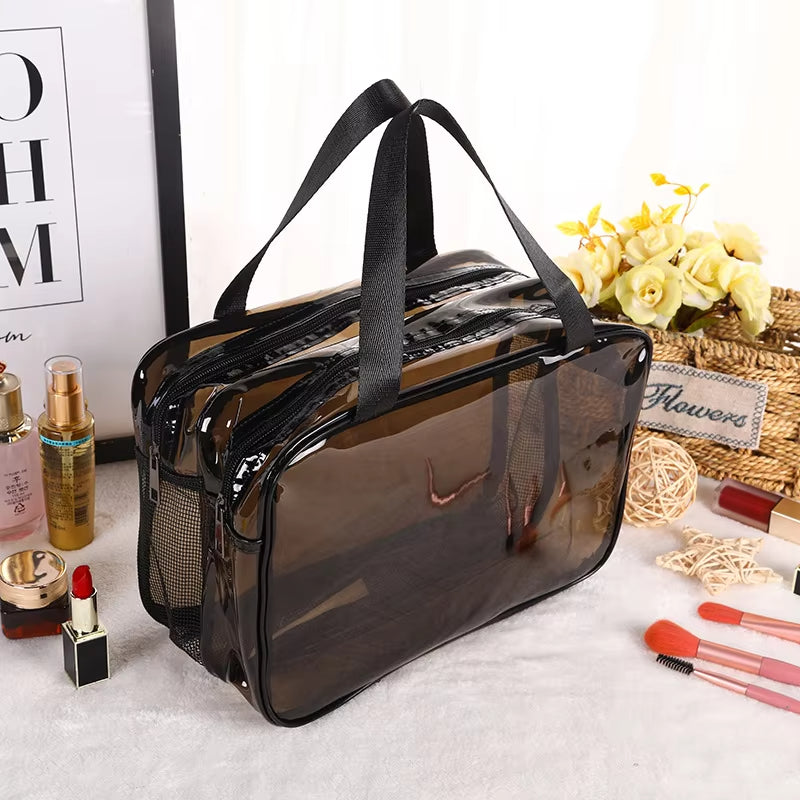 Clare | Clear and Practical Cosmetic Bag with Double Compartment