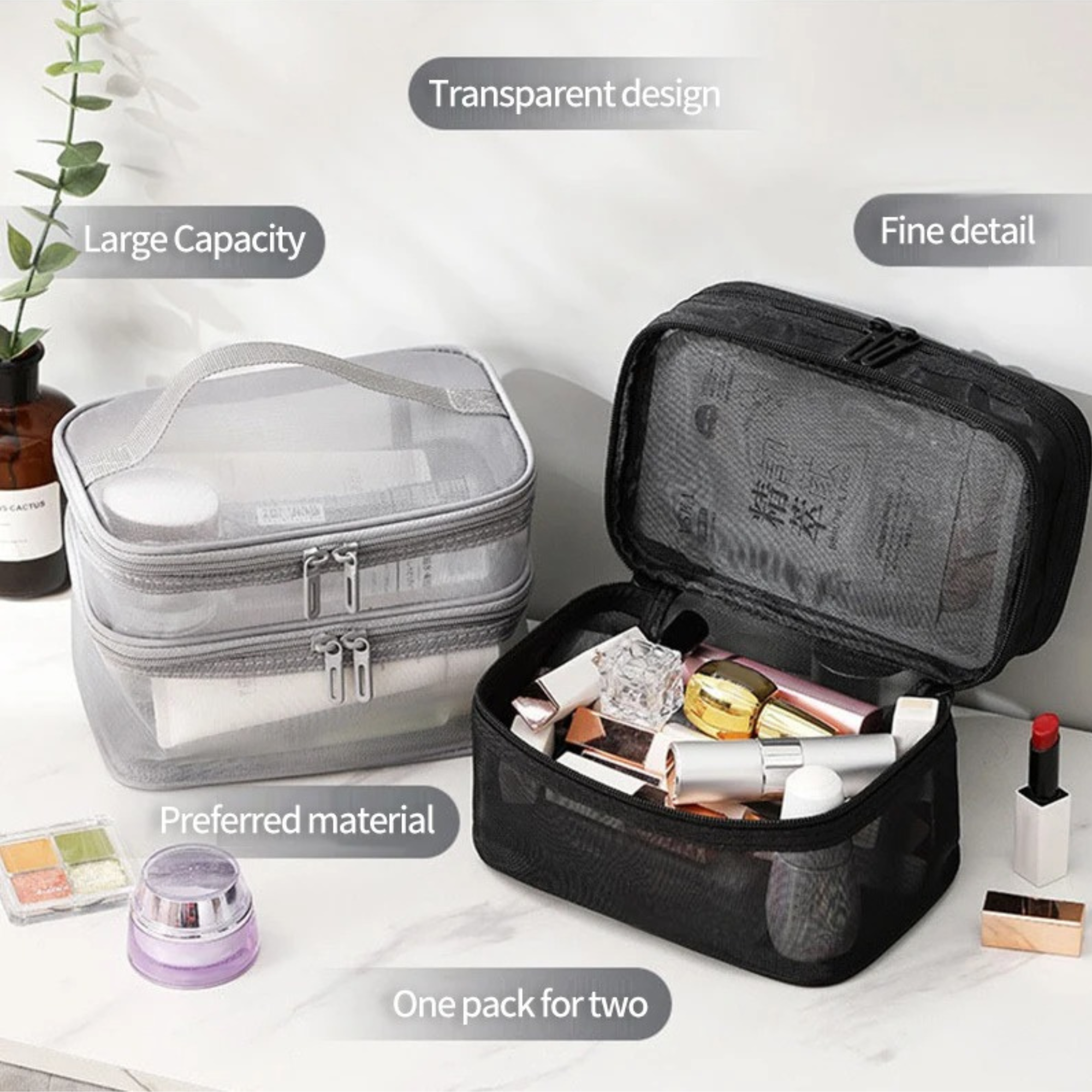 Arelynn | Compact and travel-friendly double-layer bag