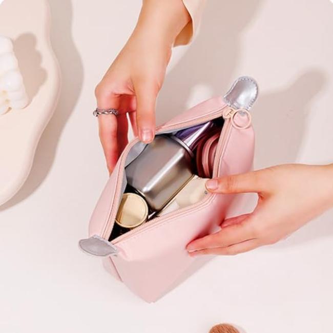 Emmeline | Solid Color Large Capacity Cosmetic Pouch