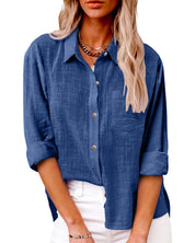 Ellie | Functional Long Sleeve Blouse