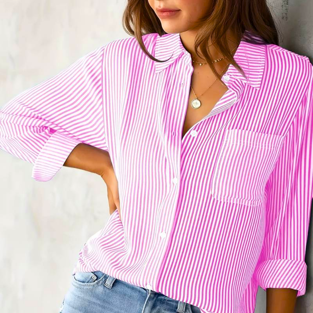 Olivia | Comfortable Classic Button Down Blouse