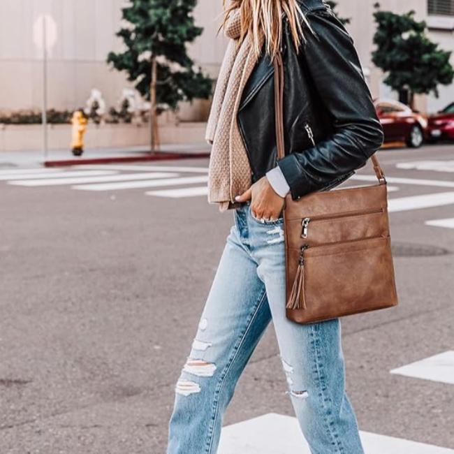 Abby | Sleek Crossbody Bag with Multiple Zipper Compartments
