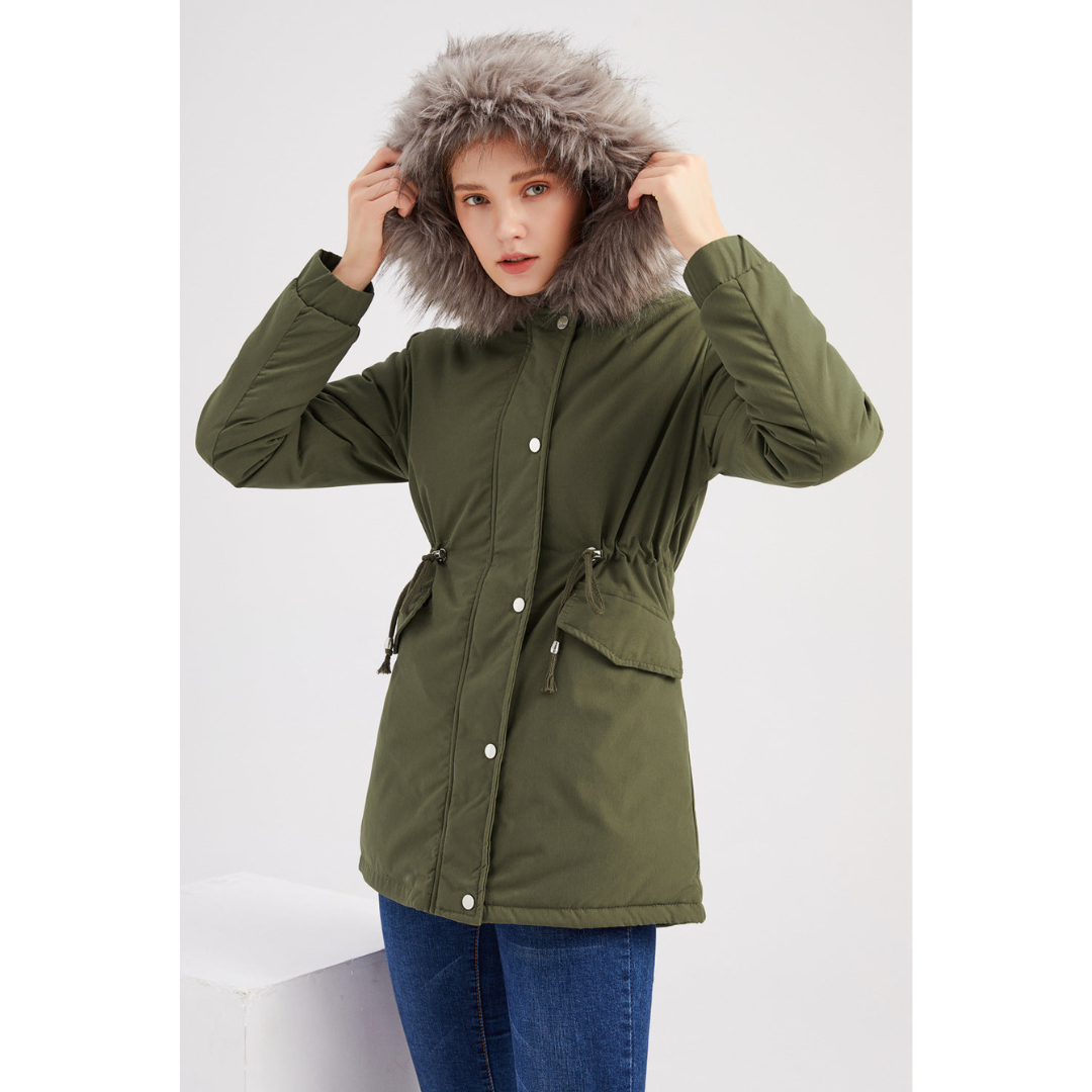 Women's hood winter parka jacket | Warmth-4
