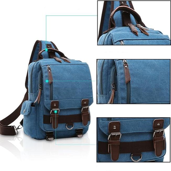 Joshua | Large Compact Everyday Crossbody Sling Bag with Multiple Pockets