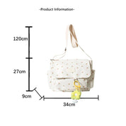 Izza | Cute Floral Pattern Shoulder Bag with Multiple Compartments