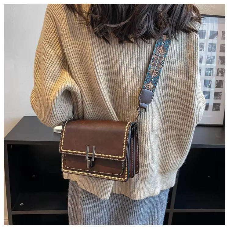 Maura | Elegant Square Crossbody Bag with Decorative Strap