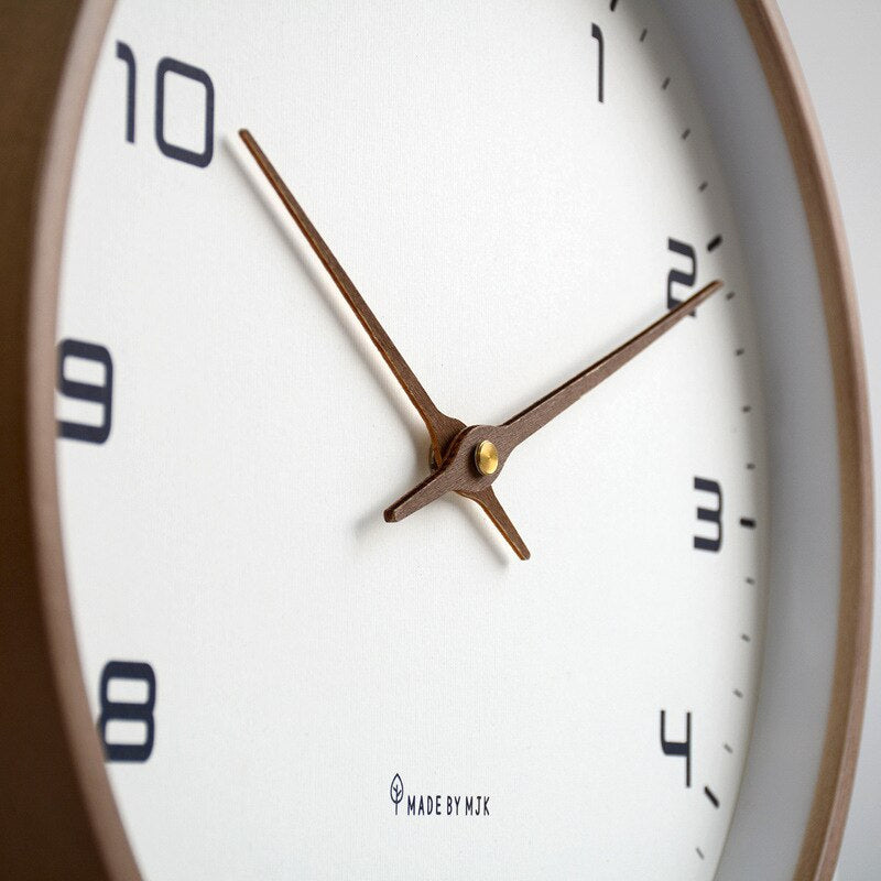 Modern wooden wall clock - sleek minimalist design