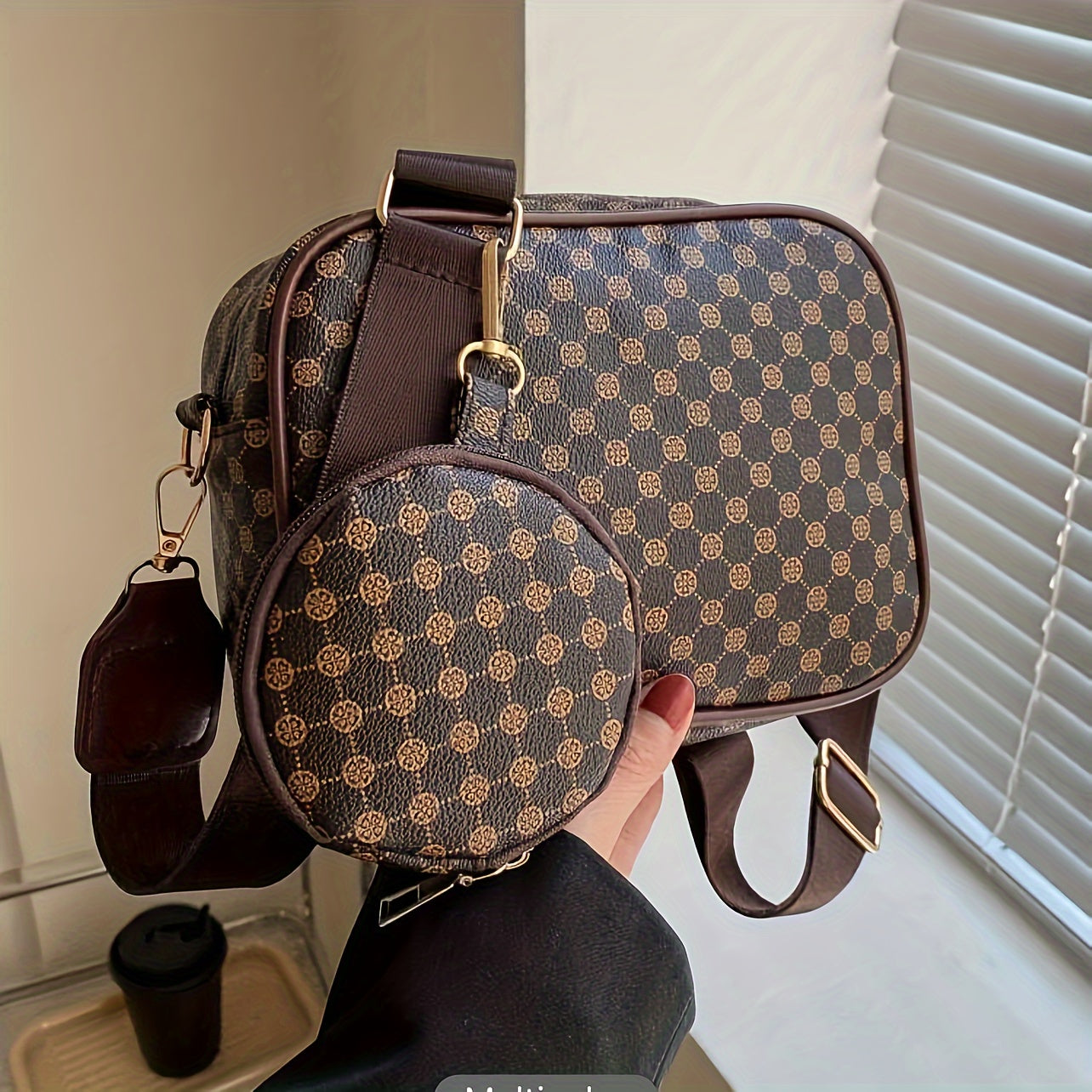 Bianca | Trendy Crossbody Bag Set with Matching Pouch