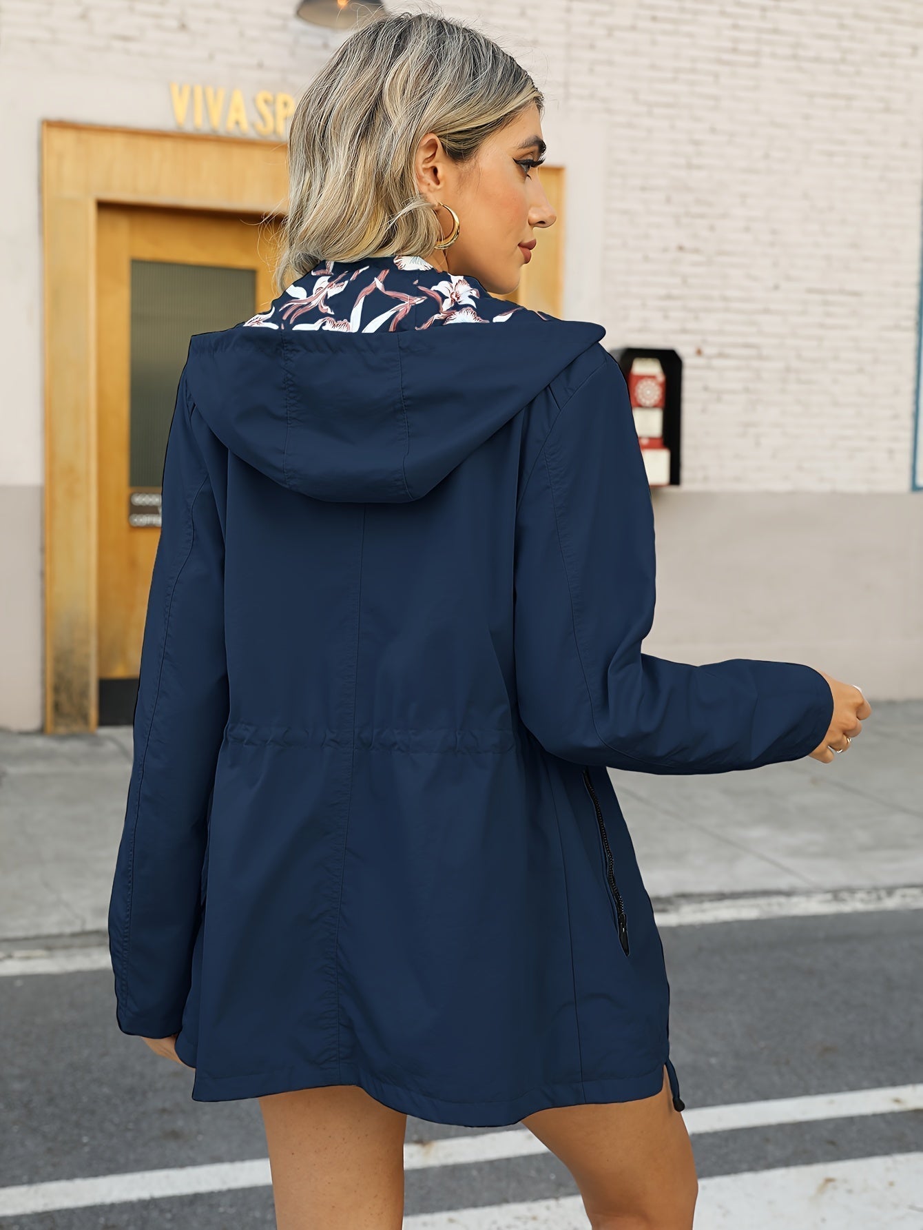EVVA | Floral Print Summer Jacket with Hood