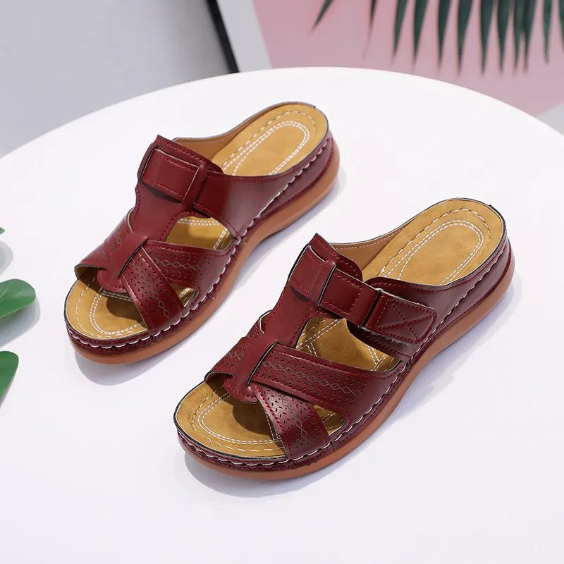 Evelyn | Non-slip Orthopedic Leather Sandals