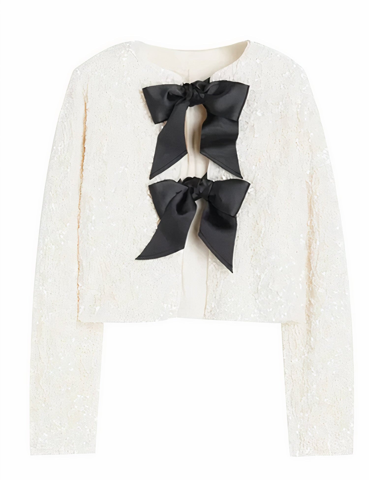 Sequin Cardigan with hand-stitched front - Glamm