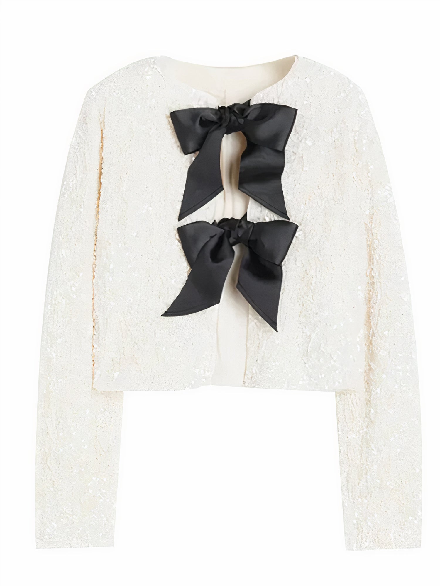 Sequin Cardigan with hand-stitched front - Glamm