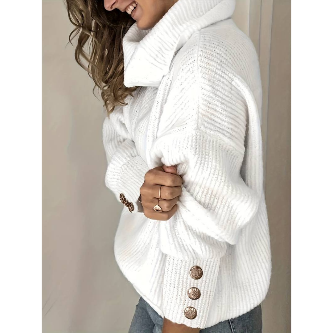 Helgan | Women's turtleneck sweater | Warmth-2