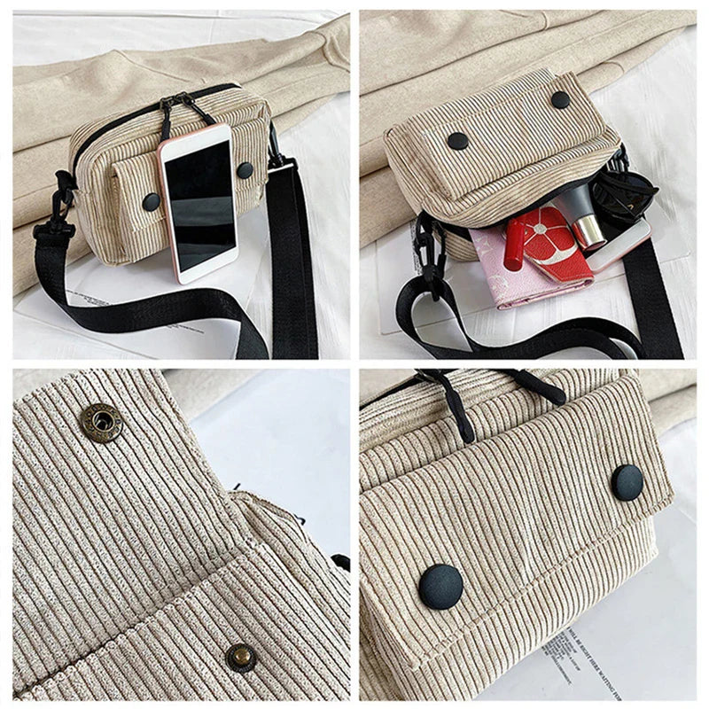 Kayla | Compact Corduroy Crossbody Bag